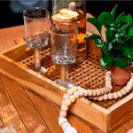 Jogo de Taças Trancoso em Vidro e Cana com 6 peças - 300ml