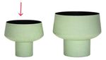 Cachepô Cogumelo em Metal Verde Menta