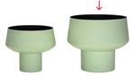 Cachepô Cogumelo em Metal Verde Menta
