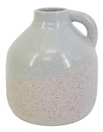 Vaso em Cerâmica Mescla Cinza e Azul Claro