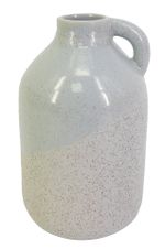 Vaso em Cerâmica Mescla Cinza e Azul Claro