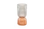 Vaso de Vidro Colors Listras Ambar e Laranja - 22x10 cm