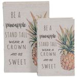 Conjunto de Caixas Livro em Madeira Pineapple com 2 peças