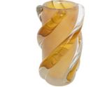 Vaso Savannah em Cristal Murano Matte Ambar - 25x16 cm