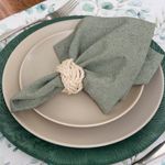 Jogo de Guardanapos de Tecido Eco Floresta 100% Algodão com 4 peças - 45x45 cm