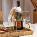 Jogo de Taças Duo Rose e Filete Dourado com 6 peças - 430ml 