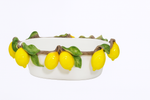 Cachepô Limão Siciliano com Borda Decorada - 41x30x14cm