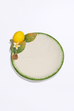 Petisqueira Limão Siciliano Redonda com Borda Verde  - 18cm