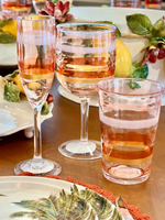 Jogo de Taças para Vinho em Acrílico Degradê Laranja - 473ml