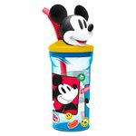 Copo com Canudo Mickey Mouse - 360 ml