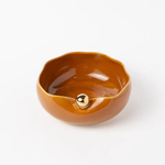 Bowl Nina Mini em Cerêmica e Ouro - 6x10,5 cm