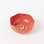 Bowl Nina Mini em Cerêmica e Ouro - 6x10,5 cm