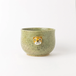 Bowl Onça Pintada em Cerâmica Verde - 10,5x14 cm