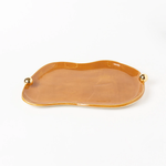 Bandeja Donna em Cerâmica e Ouro - 27x18 cm