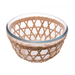 Bowl em Vidro e Fibra Natural - 24x14 cm