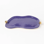 Bandeja Donna em Cerâmica e Ouro - 27x18 cm