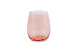 Jogo de Copos Texturizados em Vidro Rose com 6 peças - 450 ml