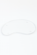 Bandeja Orgânica Grão em Acrílico Transparente Espessa - 20x13 cm