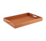 Bandeja em Couro Sintético Terracota - 7x60x42,5 cm 