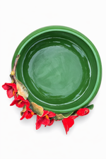 Cachepô Hibiscos em Faiança - 20,5x36 cm