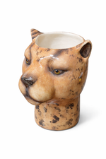 Cachepô Leopardo em Faiança - 25 x 15 x 19 cm 