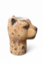 Cachepô Leopardo em Faiança - 25 x 15 x 19 cm 
