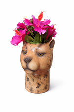 Cachepô Leopardo em Faiança - 25 x 15 x 19 cm 