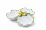 Petisqueira Trio Limão Siciliano em Faiança - 10x23x22,5 cm