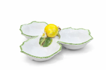 Petisqueira Trio Limão Siciliano em Faiança - 13x30x27 cm