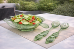 Jogo de Talher para Salada em Acrílico Verde - 32x7 cm