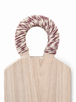 Tábua em Madeira e Sisal com Alça - 2,5x41x15 cm