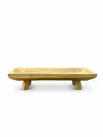 Centro de Mesa Retangular em Madeira com Pés -  12x52,5x16,5 cm