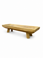 Centro de Mesa Retangular em Madeira com Pés -  12x52,5x16,5 cm