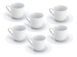Jogo de Xícaras de Café Porcelana Limoges Wolff com 6 peças  - 100ml