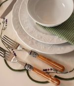 Jogo de Pratos de Sobremesa Porcelana  Limoges  Wolff com 6 peças - 21cm