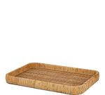 Bandeja Retangular em Fibra Natural com Borda Arredondada - 4x44,5x30,5 cm