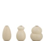 Jogo de Mini Vasos Noma em Cerâmica com 3 peças 