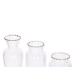 Jogo de Mini Vasos Lumiere em Vidro com 3 peças 