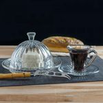 Queijeira Renaissance em Cristal - 20 cm 