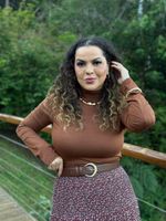 Cropped Sophie - Manga longa 