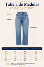 Calça reta Beca (Não precisa fazer barra)