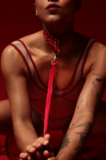 CHOKER HALO VERMELHA/DOURADO | HALO CHOKER RED/GOLD