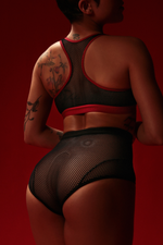 HOT PANTS ALPHA ARRASTÃO | ALPHA MESH HOT PANTS BLACK