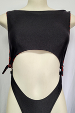 BODY POISON ONÇA VERMELHA E PRETO | ROGUE BODYSUIT