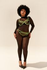 CATSUIT CINDY TULE PRETO | CINDY BLACK MESH CATSUIT