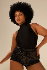 SHORT BARDOT PAETÊ PRETO | BARDOT BLACK SEQUIN SHORTS