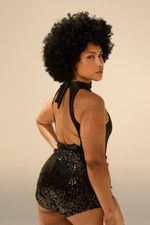 SHORT BARDOT PAETÊ PRETO | BARDOT BLACK SEQUIN SHORTS