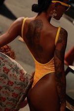 BODY KI PAETÊ AMARELO | KI SEQUIN YELLOW BODYSUIT