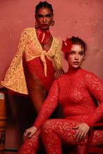 CATSUIT CINDY LACE VERMELHO | RED LACE CINDY CATSUIT