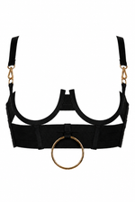 BRALET HALO PRETO OPEN-CUP | OPEN-CUP BLACK HALO BRALETTE
